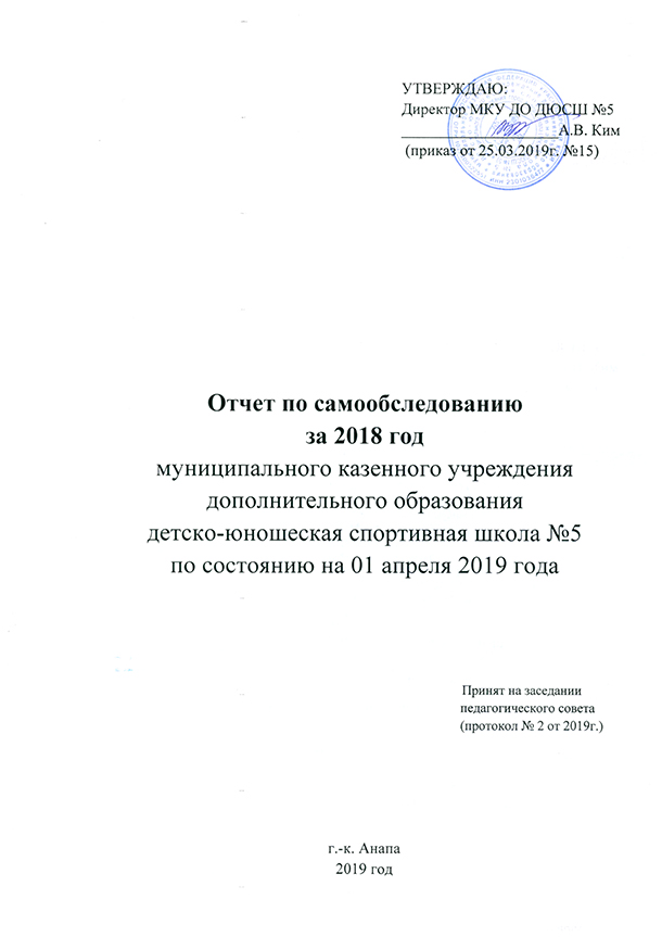 ОТЧЕТ О РЕЗУЛЬТАТАХ САМООБСЛЕДОВАНИЯ МКДОУ № 6